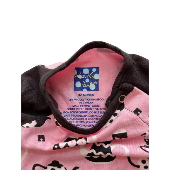 NWT Kickee Pants Tea Time Romper Size 0-3m - Picture 4 of 4